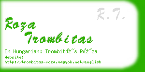 roza trombitas business card